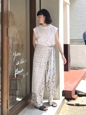 「yuni（ユニ　）のアイテム」を使った、bulle de savonさん（レディース・158cm）の夏コーディネート