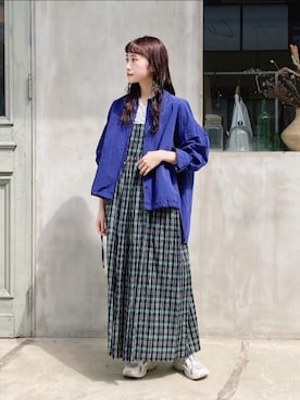 「yuni」｜「アイテム（ワンピース/ドレス）」を使った、bulle de savonさん（レディース・158cm）の春コーディネート