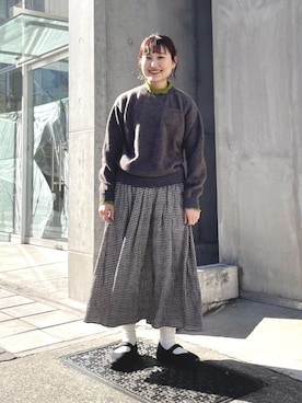 「bulle de savon（ビュルデサボン）のアイテム（ソックス/靴下）」を使った、bulle de savonさん（レディース・156cm）の冬コーディネート