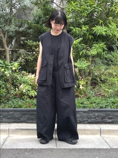 高密度Cotton/Linen オールインワン（つなぎ/オールインワン）｜yuni 