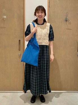 「アイテム（エコバッグ/サブバッグ）」を使った、bulle de savonさん（レディース・156cm）の春コーディネート