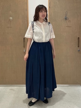 「キュプラ」｜bulle de savonさん（レディース・156cm）の夏コーディネート