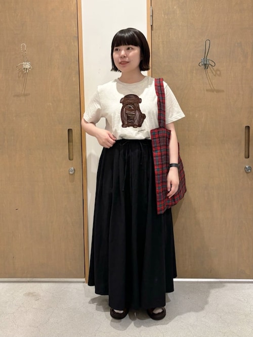タグ付き！bulle de savon リネンスカート セール】リネン/コットン ナチュラルトリプルワッシャー
