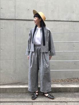 「yuni（ユニ　）のアイテム」を使った、bulle de savonさん（レディース・159cm）の春コーディネート