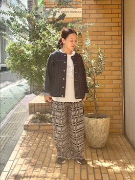「アイテム（デニムジャケット）」を使った、bulle de savonさん（レディース・152cm）の秋コーディネート