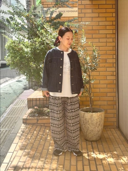 yuni デニムジャケット gジャン cotton denim ノーカラー