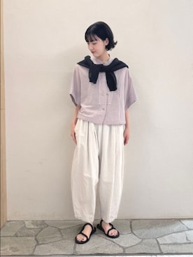 「yuni（ユニ　）のアイテム」を使った、bulle de savonさん（レディース・169cm）の夏コーディネート