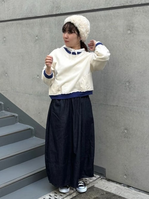 △80/タイプライターナチュラルトリプルワッシャー スノーパーカー