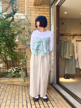 「yuni（ユニ　）のアイテム」を使った、bulle de savonさん（レディース・158cm）の春コーディネート