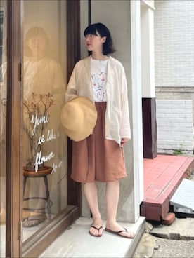 「yuni（ユニ　）のアイテム」を使った、bulle de savonさん（レディース・159cm）の春コーディネート