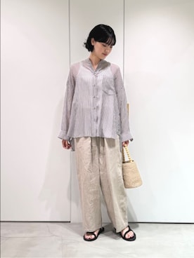 「yuni（ユニ　）のアイテム」を使った、bulle de savonさん（レディース・169cm）の夏コーディネート