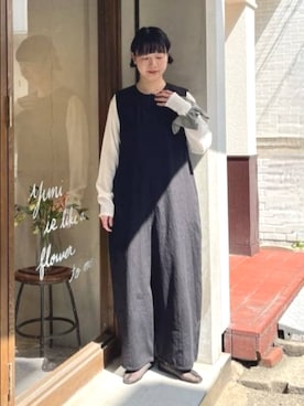 「yuni（ユニ　）のアイテム」を使った、bulle de savonさん（レディース・159cm）の春コーディネート