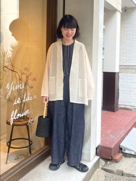 「yuni（ユニ　）のアイテム」を使った、bulle de savonさん（レディース・158cm）の夏コーディネート