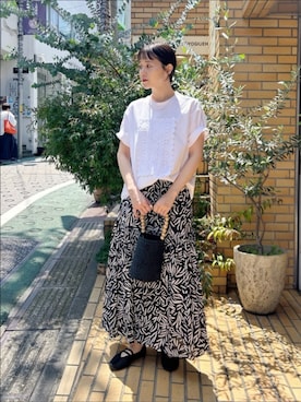 「yuni（ユニ　）のアイテム」を使った、bulle de savonさん（レディース・163cm）の春コーディネート