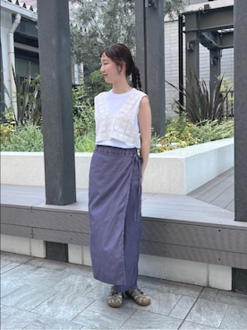 「yuni（ユニ　）のアイテム」を使った、bulle de savonさん（レディース・166cm）の夏コーディネート