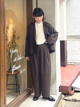 「yuni（ユニ　）のアイテム」を使った、bulle de savonさん（レディース・159cm）の秋コーディネート