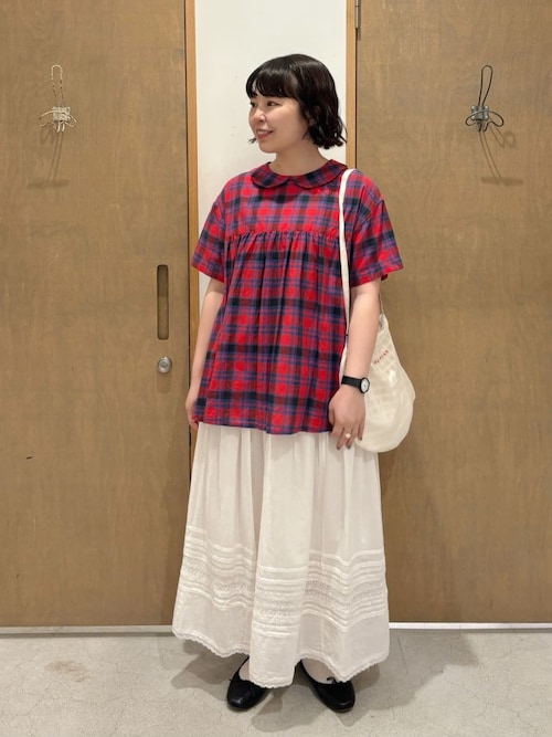 bulle de savon ビュルデサボン 新品　チェックスカート △antique lace スカート（スカート）｜bulle de savon