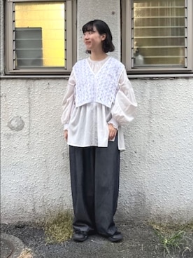 「yuni（ユニ　）のアイテム」を使った、bulle de savonさん（レディース・159cm）の春コーディネート