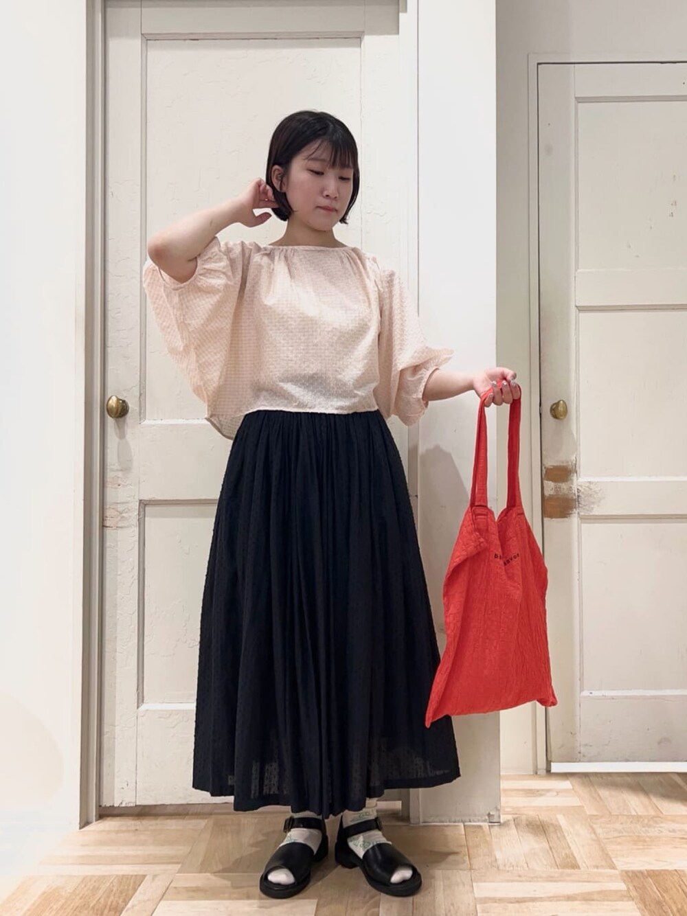 ○papillio×gingham ギャザースカートを使った人気ファッション