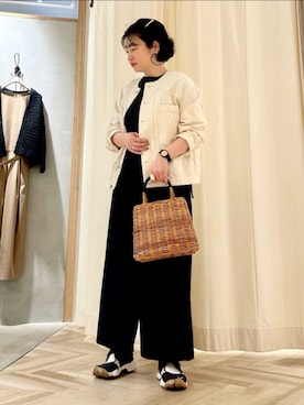 「yuni（ユニ　）のアイテム（ジャケット/アウター）」を使った、bulle de savonさん（レディース・155cm）の春コーディネート