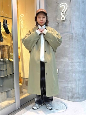 「アイテム（ステンカラーコート）」を使った、bulle de savonさん（レディース・153cm）の秋コーディネート