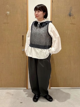 「フリルベスト」｜bulle de savonさん（レディース・151cm）の夏コーディネート