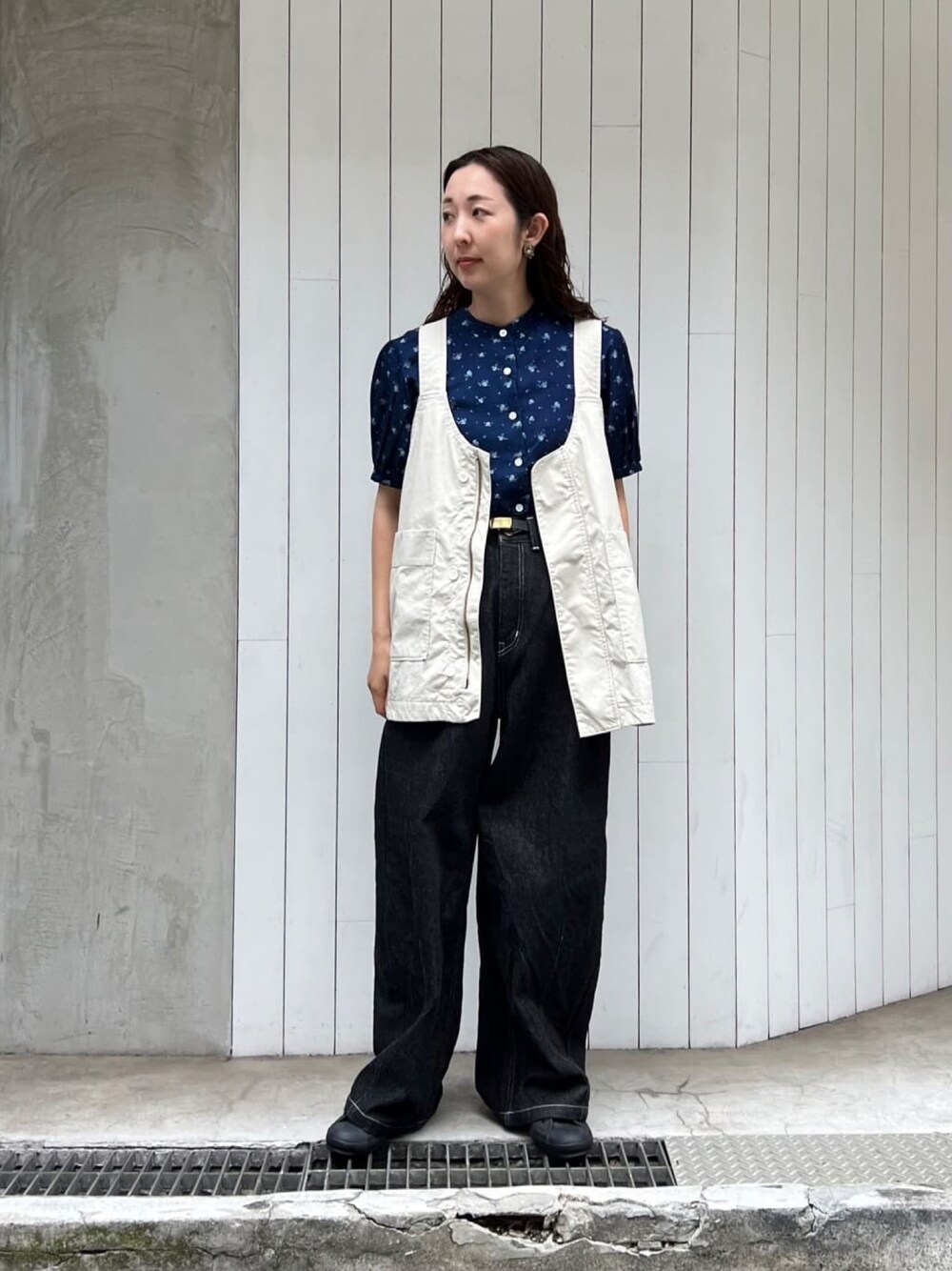 bulle de savon（ビュルデサボン）の「○indigo flower 抜染