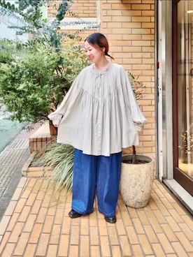 「yuni（ユニ　）のアイテム（デニムパンツ）」を使った、bulle de savonさん（レディース・152cm）の秋コーディネート