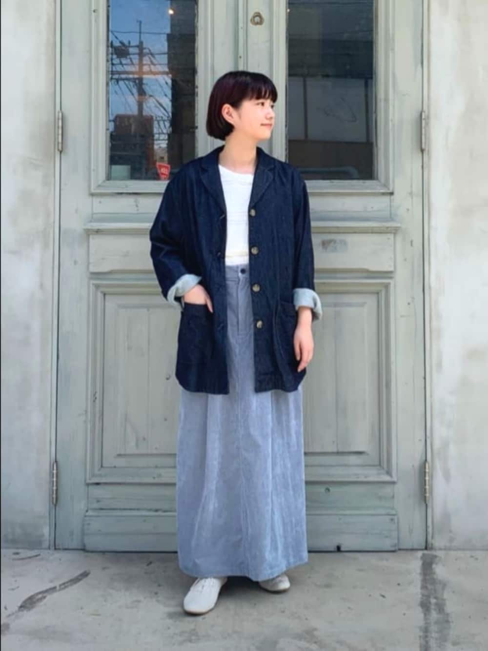bulle de savonのデニムジャケットを使った人気ファッション 