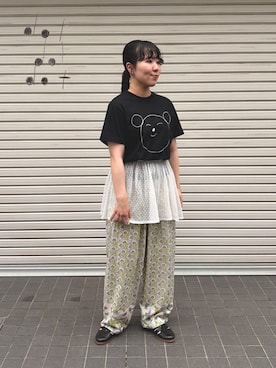 「yuni（ユニ　）のアイテム」を使った、bulle de savonさん（レディース・155cm）の夏コーディネート