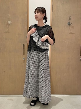「フリルベスト」｜bulle de savonさん（レディース・156cm）の夏コーディネート