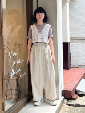 「yuni（ユニ　）のアイテム」を使った、bulle de savonさん（レディース・158cm）の夏コーディネート