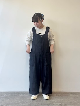 「アイテム（オールインワン・サロペット）」を使った、bulle de savonさん（レディース・155cm）の夏コーディネート