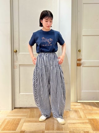 bulle de savon（ビュルデサボン）の「gingham balloonパンツ