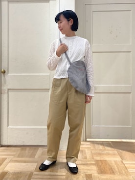 「bulle de savon（ビュルデサボン）のアイテム（ショルダーバッグ）」を使った、bulle de savonさん（レディース・158cm）の秋コーディネート