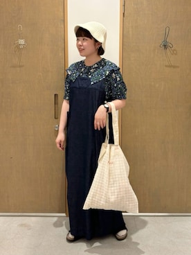 「アイテム（帽子）」を使った、bulle de savonさん（レディース・151cm）の春コーディネート