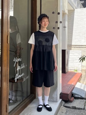 「yuni（ユニ　）のアイテム」を使った、bulle de savonさん（レディース・166cm）の夏コーディネート