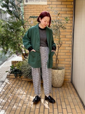 「yuni（ユニ　）のアイテム（ジャケット/アウター）」を使った、bulle de savonさん（レディース・152cm）の春コーディネート