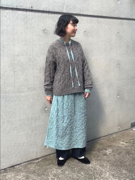 「yuni（ユニ　）のアイテム」を使った、bulle de savonさん（レディース・159cm）の冬コーディネート