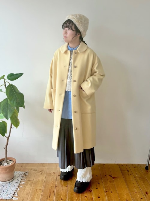 bulle de savon ビュルデサボン T/R プリーツワンピース bulle de savon ワンピース T/R 刺繍プリーツワンピース