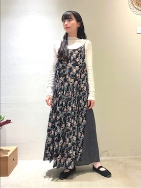 「アイテム（ジャンパースカート）」を使った、bulle de savonさん（レディース・161cm）の秋コーディネート