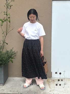 「yuni（ユニ　）のアイテム」を使った、bulle de savonさん（レディース・158cm）の夏コーディネート