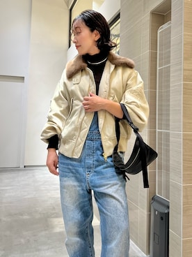 「アイテム（つなぎ/オールインワン）」を使った、miyakoshi＿87さん（レディース・158cm）の秋コーディネート