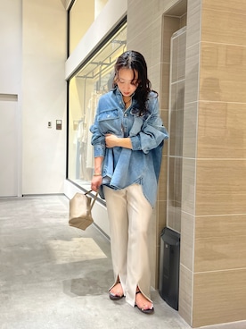 「アイテム（チョーカー、ブラウン系）」を使った、miyakoshi＿87さん（レディース・158cm）の夏コーディネート