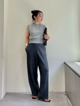 「アイテム（クラッチバッグ、ブラック系）」を使った、miyakoshi＿87さん（レディース・158cm）の夏コーディネート