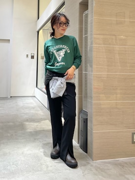 「アイテム（ボディバッグ/ウエストポーチ）」を使った、miyakoshi＿87さん（レディース・158cm）の秋コーディネート