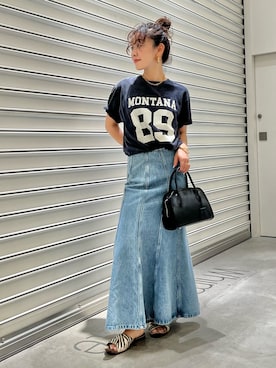 「アイテム（スカート）」を使った、miyakoshi＿87さん（レディース・158cm）の夏コーディネート