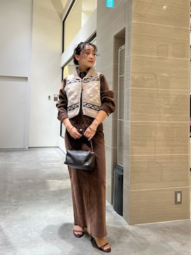 「アイテム（デニムスカート）」を使った、miyakoshi＿87さん（レディース・158cm）の秋コーディネート