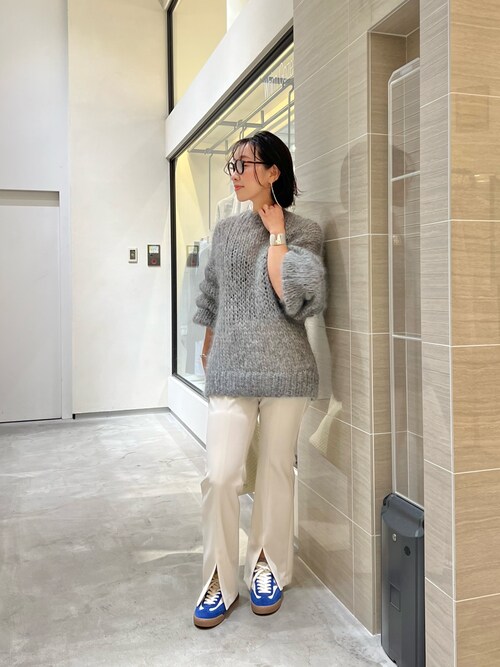 美品✨25AW 現行 Whim Gazetteハンドクルー ニット モヘア Whim Gazette（ウィムガゼット）の「ハンドクルーニットプルオーバー