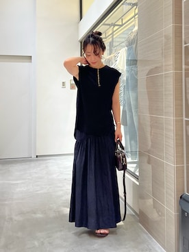 「タフタスカート」｜miyakoshi＿87さん（レディース・158cm）の夏コーディネート